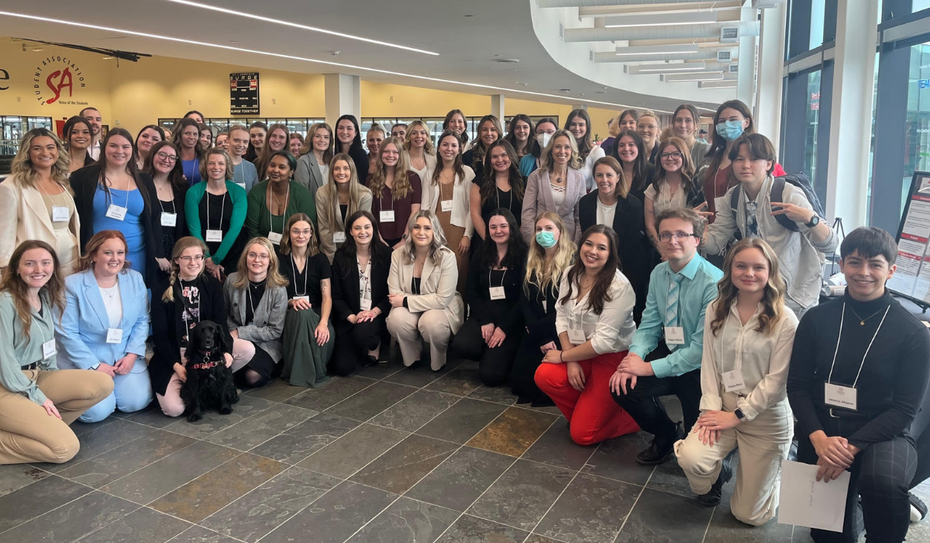 students present posters